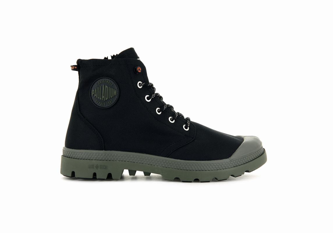 Palladium Pampa Recycle Lite+ Wp+z Mens Waterproof Boots Black Australia [KXLEIZ-517]